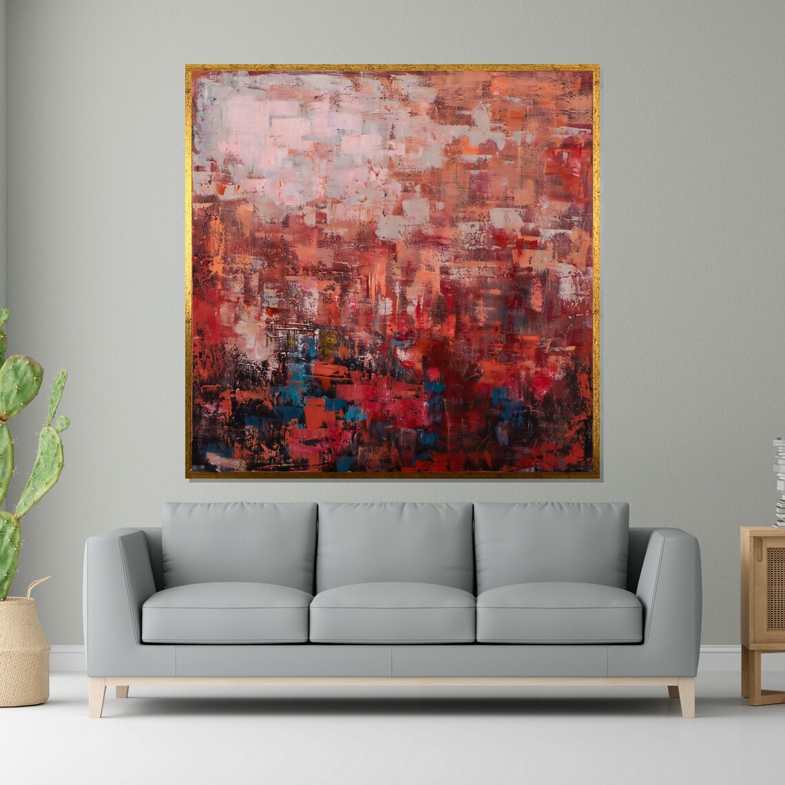 Abstract Blush Textured Wall Art, Modern Art Print