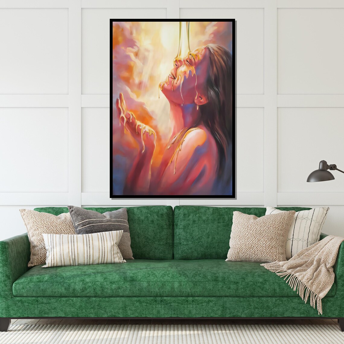 Woman Bathed In Golden Light Blissful Glow Heavenly Spiritual Poster - Image 5