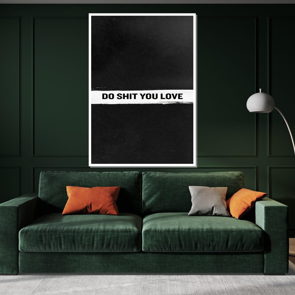 Do Shit You Love Edgy Typography Quote Minimalist Black Poster - Image 3