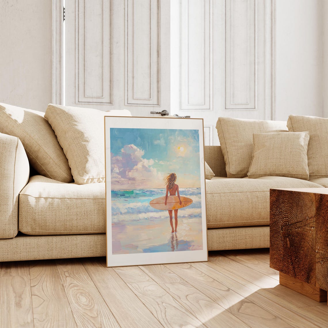 Surf Poster Wall Art Boho Decor With Beach Print Beach Poster For Aesthetic Room Decor As Gift For Her Surf Print And Beachy Poster - Image 3
