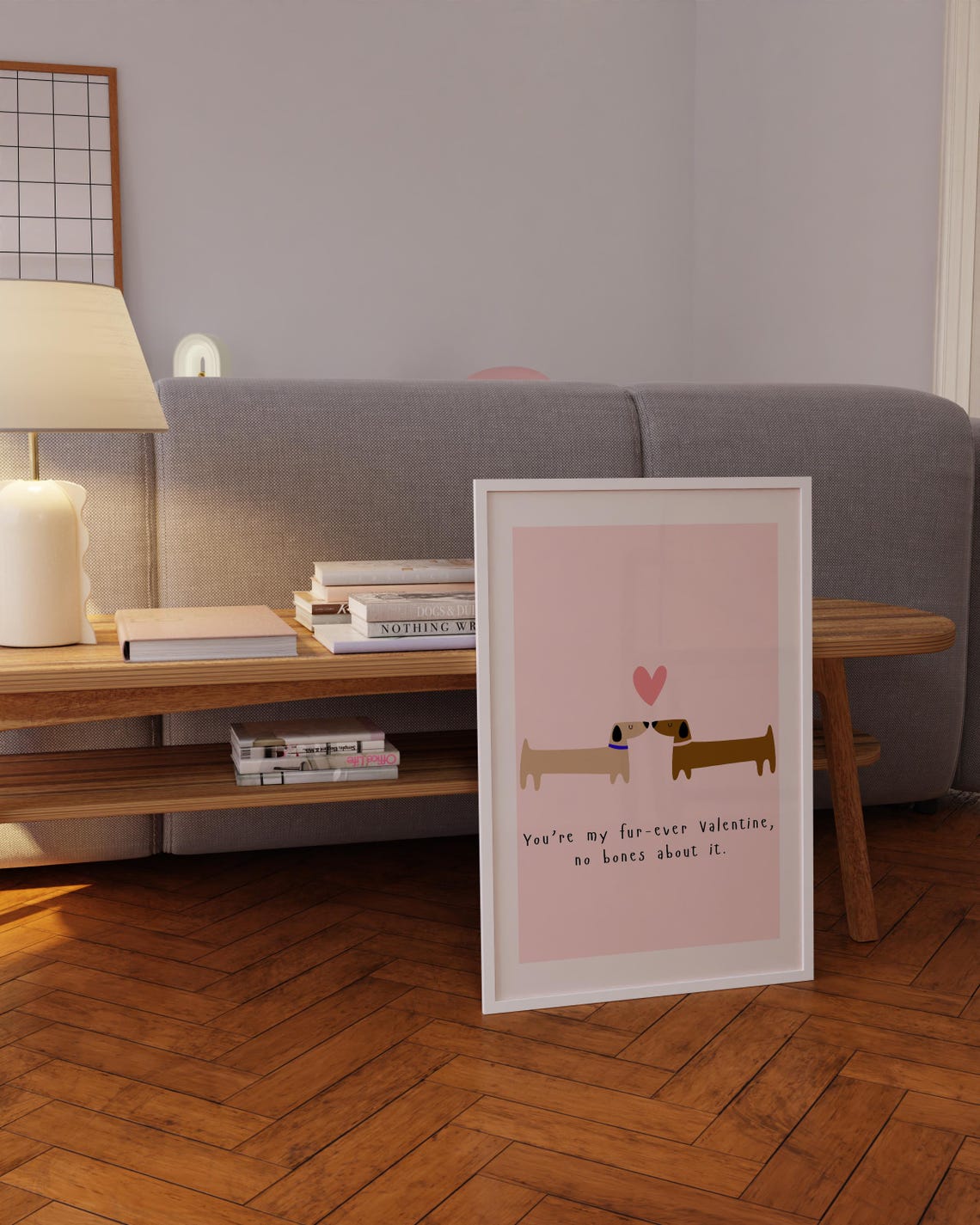 Dachshund Fur Ever Valentine Cute Dog Couple Funny Love Poster - Image 5