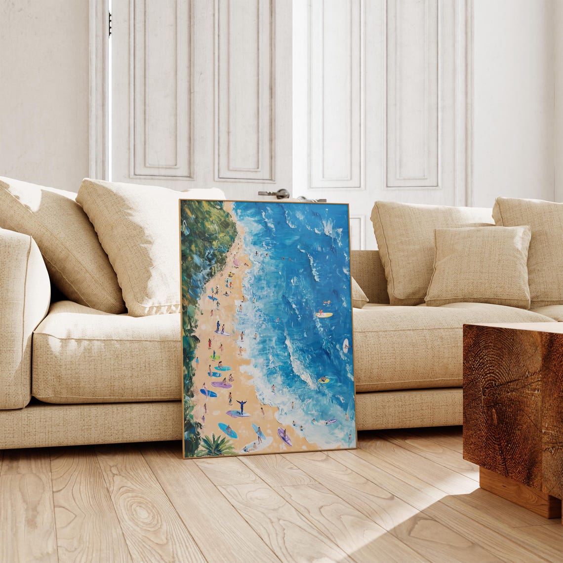 Surf Poster Retro Beach Print As Above Couch Art Surf Poster Or Coastal Prints For Aesthetic Room Decor Boho Decor Beach Poster Waves - Image 3
