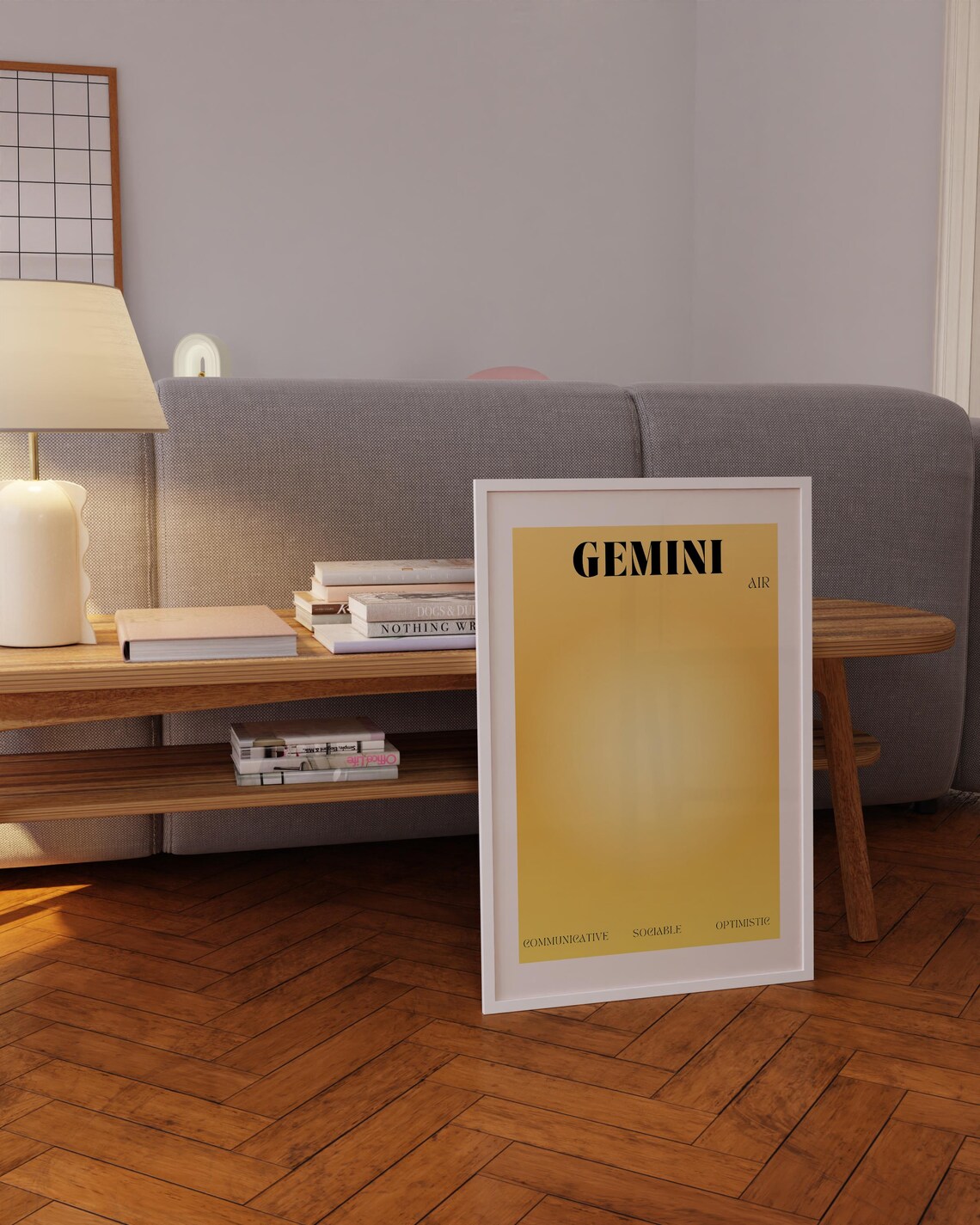 Gemini Zodiac Poster, Aura Aesthetic Wall Art - Image 5