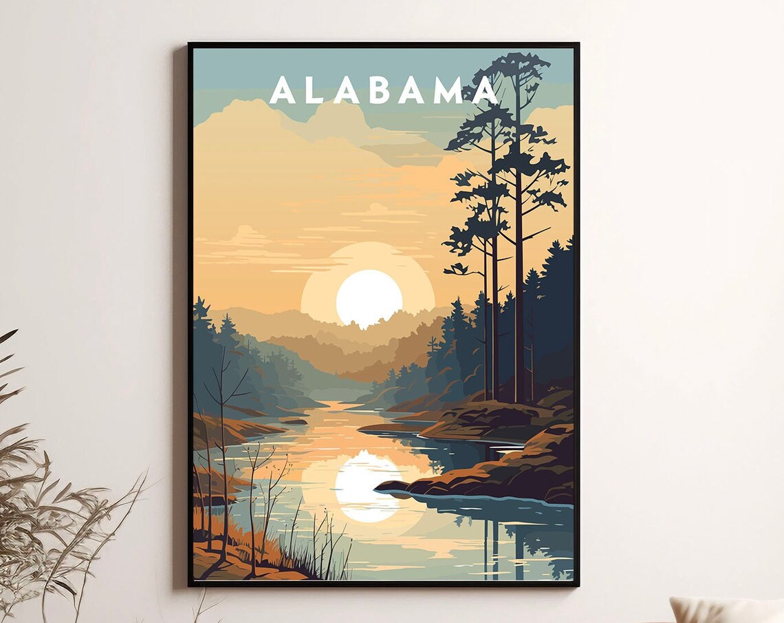 Alabama Minimalist Art Print, Alabama Poster