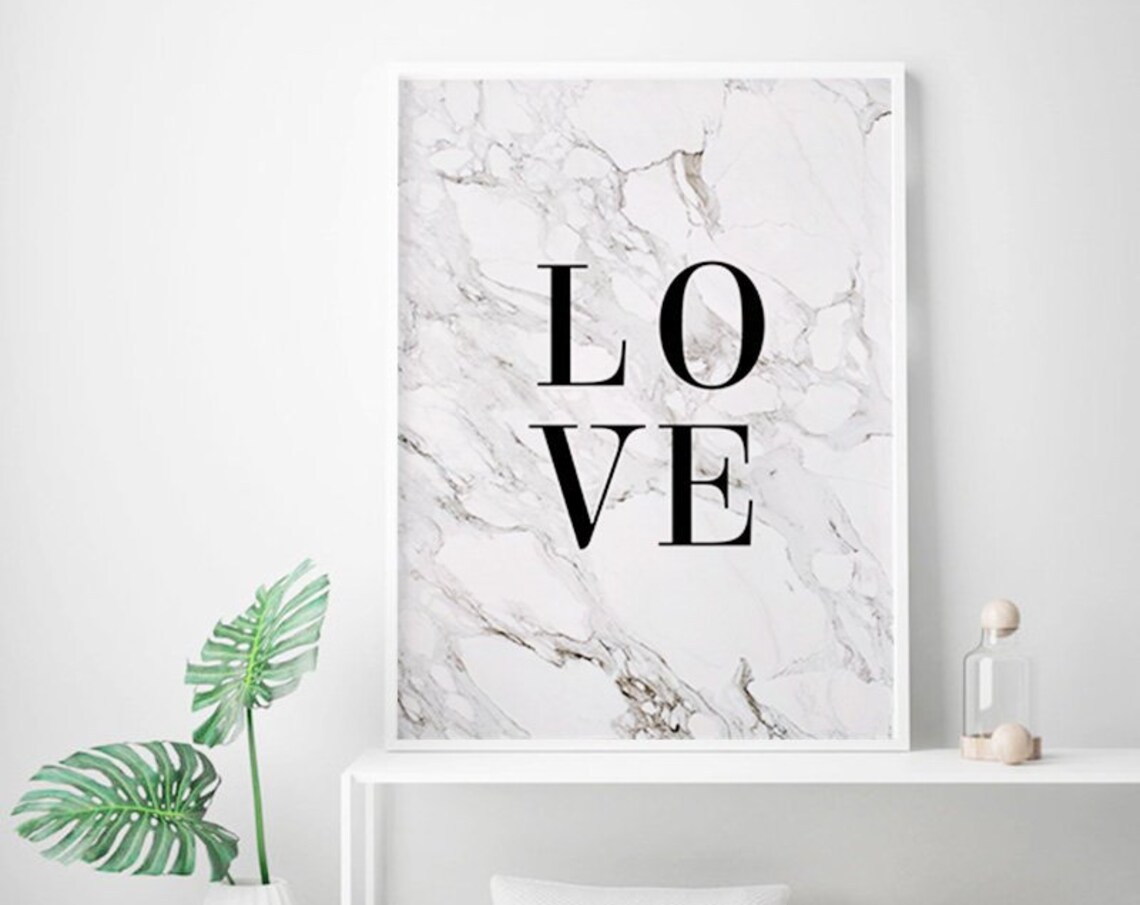 Love Print, Abstract Modern Wall Art Poster