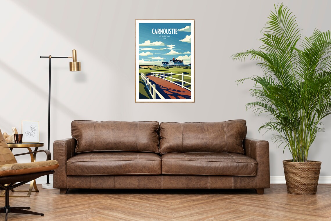 Carnoustie Golf Travel Poster, Scotland Landmark - Image 2