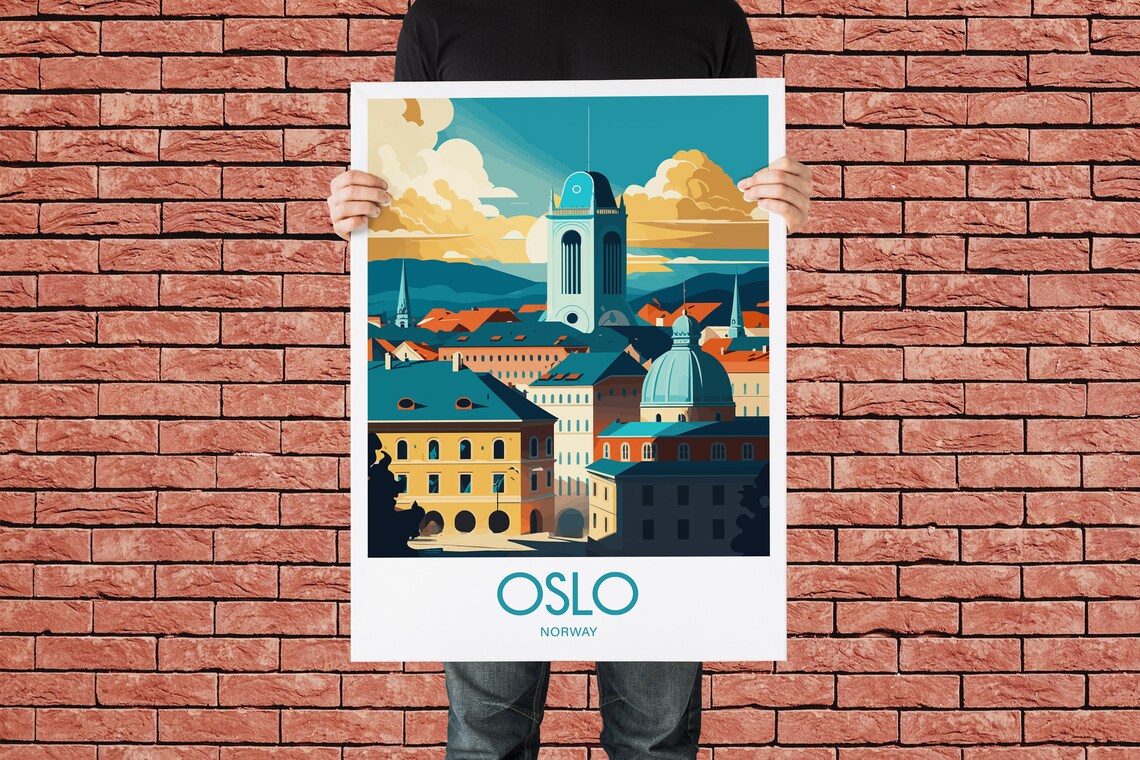 Oslo Travel Poster, Norway Scenic Landscape - Image 2