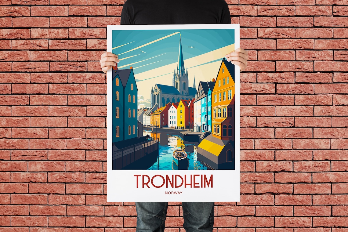 Trondheim Travel Poster, Norway Scenic Print - Image 2