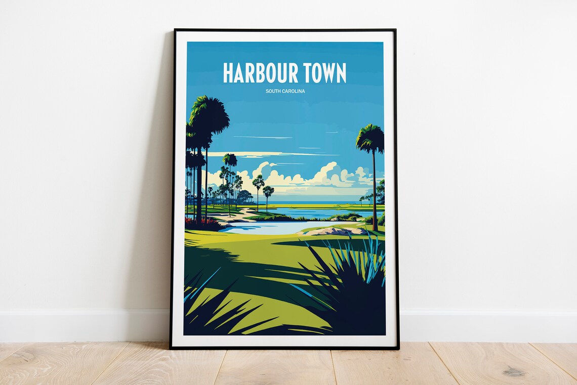 Harbour Town Golf Links Travel Poster, Golf Course