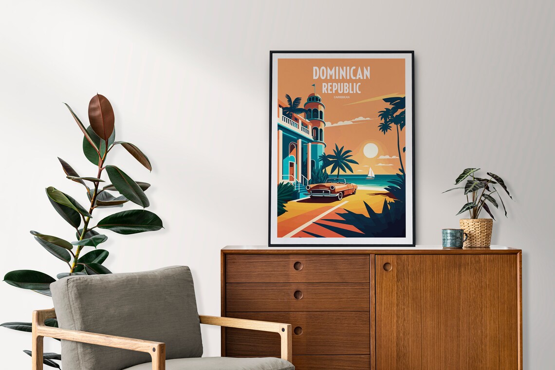 Dominican Republic Dominican Art Dominican Poster Dominican Print Dominican Dominican Wall Art Santo Domingo Caribbean - Image 2