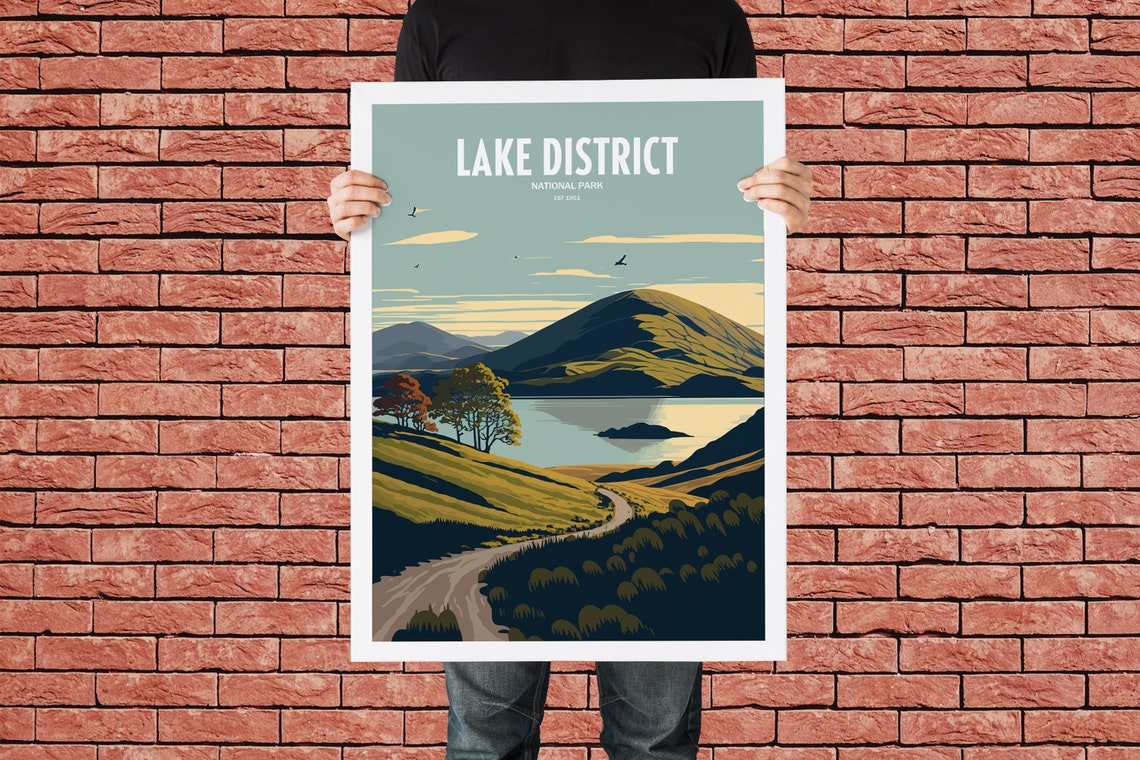 Lake District National Park Uk Travel Print Uk National Park Travel Art Lake District Travel Print Lake District Travel Poster - Image 4