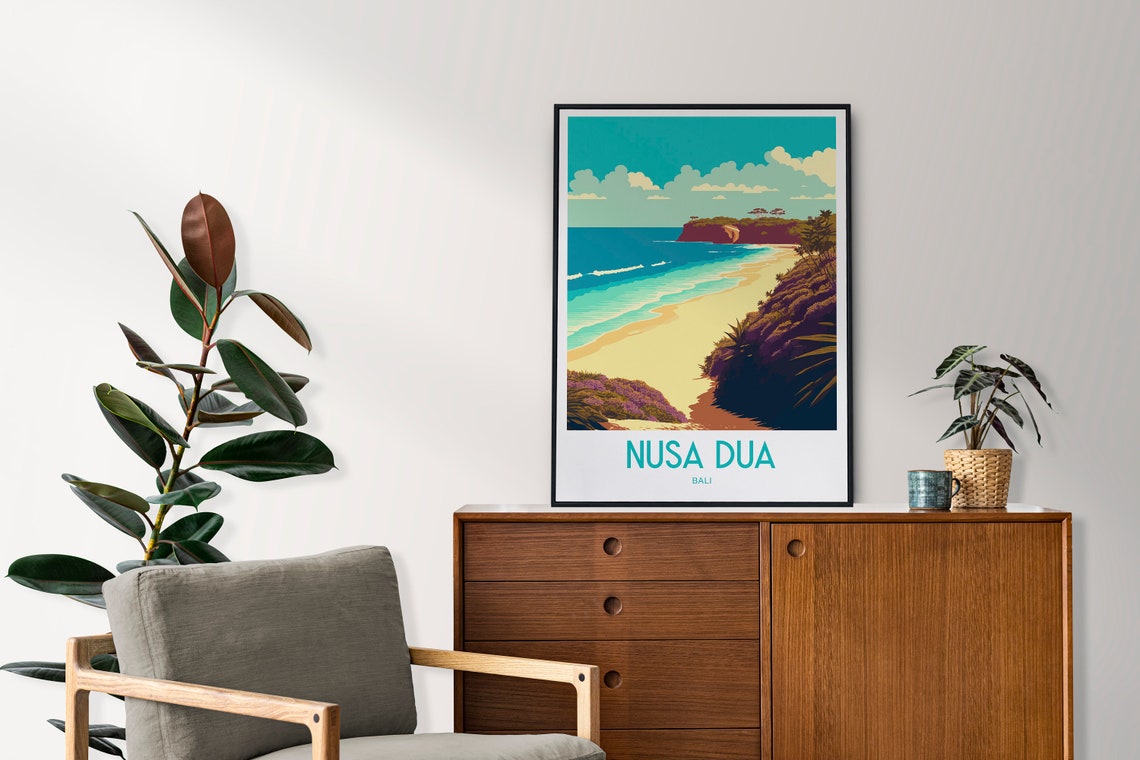 Nusa Dua Bali Travel Print Wall Art Nusa Dua Travel Poster Gift For Nusa Dua Scenery Wall Art Nusa Dua Bali City Art Nusa Dua Beach Bali - Image 4