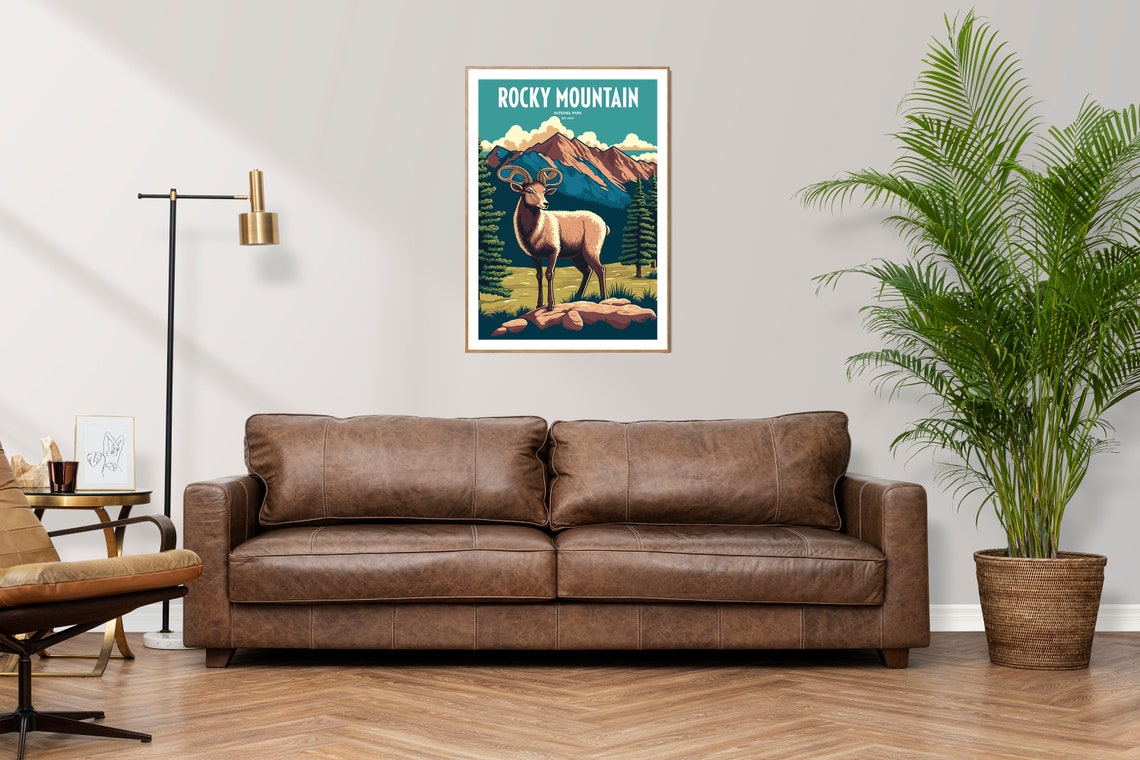 Rocky Mountain National Park Travel Print National Park Travel Art Rocky Mountain Travel Print Usa National Park Rocky Travel Poster - Image 2