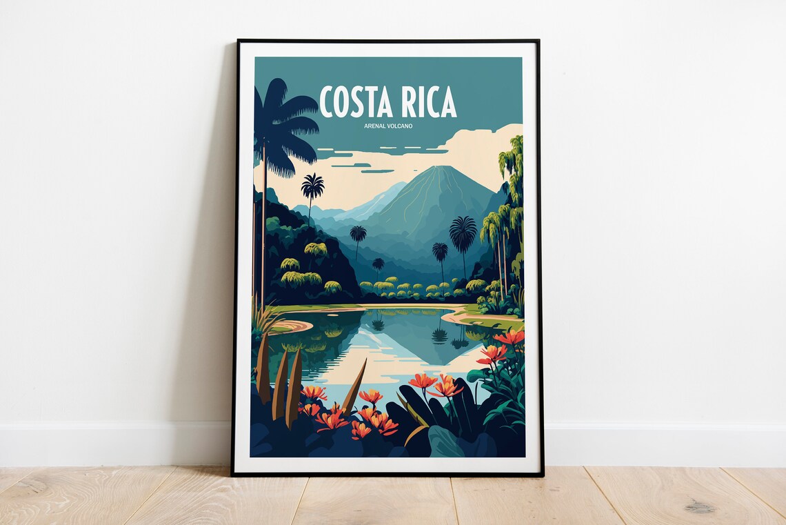Arenal Volcano Travel Poster, Costa Rica - Image 3
