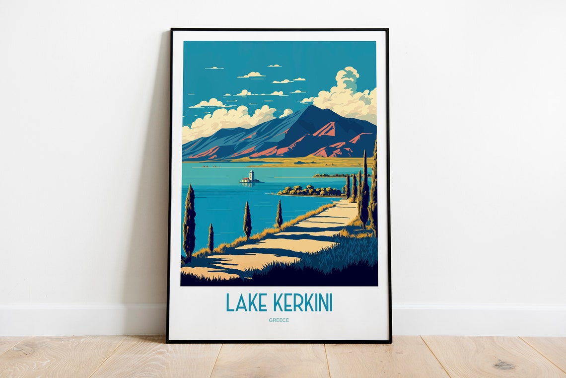 Lake Kerkini Greece Travel Print Lake Kerkini Greece Seaside Travel Art Lake Kerkini Travel Print Greece Print Greece Island Poster
