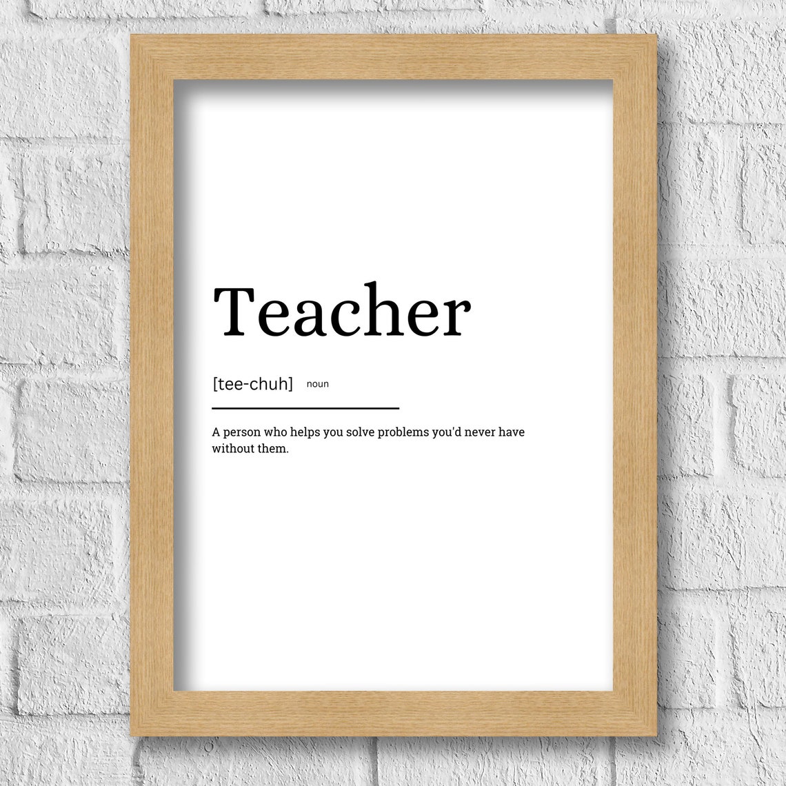 Teacher Definition Dictionary Print Funny Thank You Teacher Gift - Image 3