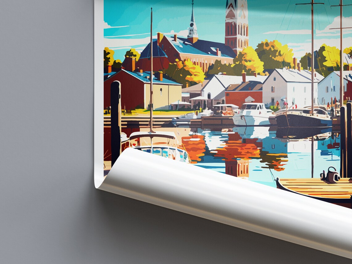 Mariehamn Travel Poster, Finland Wall Art