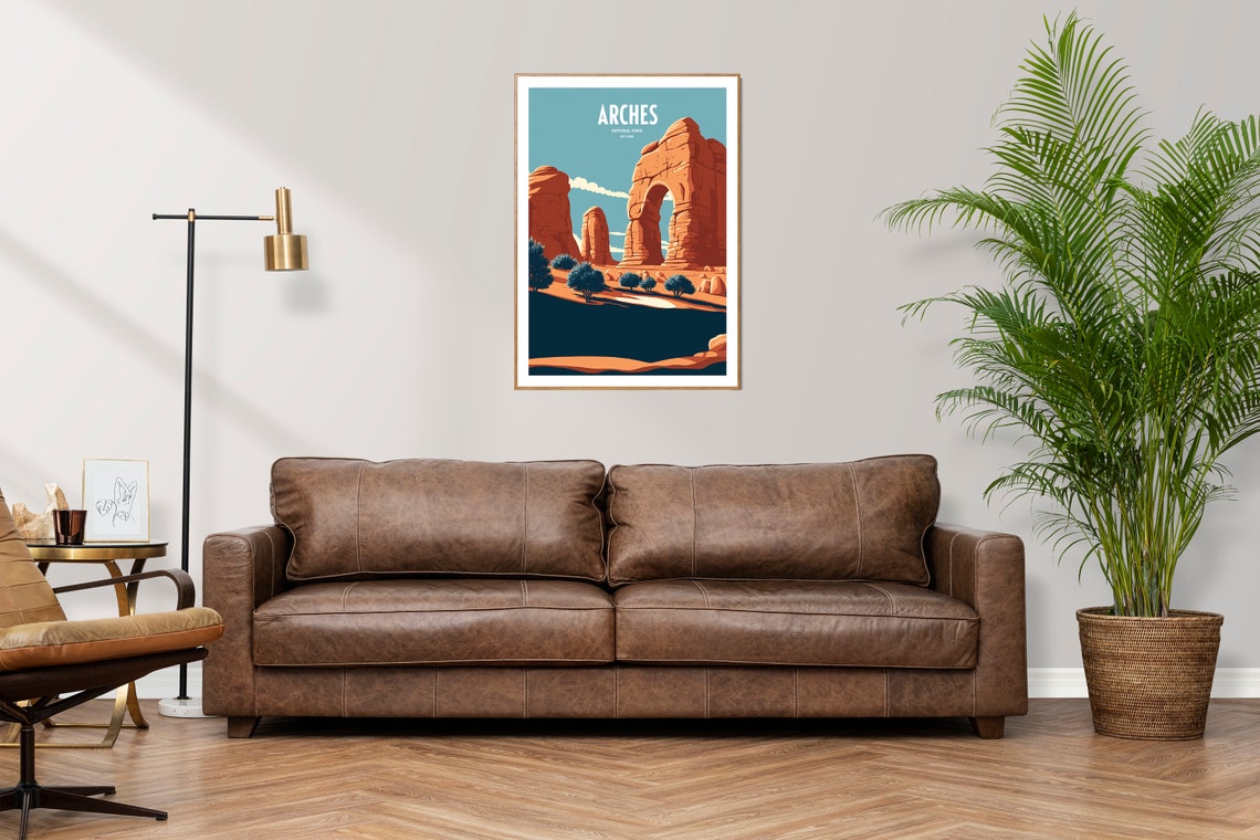 Arches National Park Travel Print National Park Travel Art Arches Travel Print Usa National Park Arches Travel Poster - Image 3