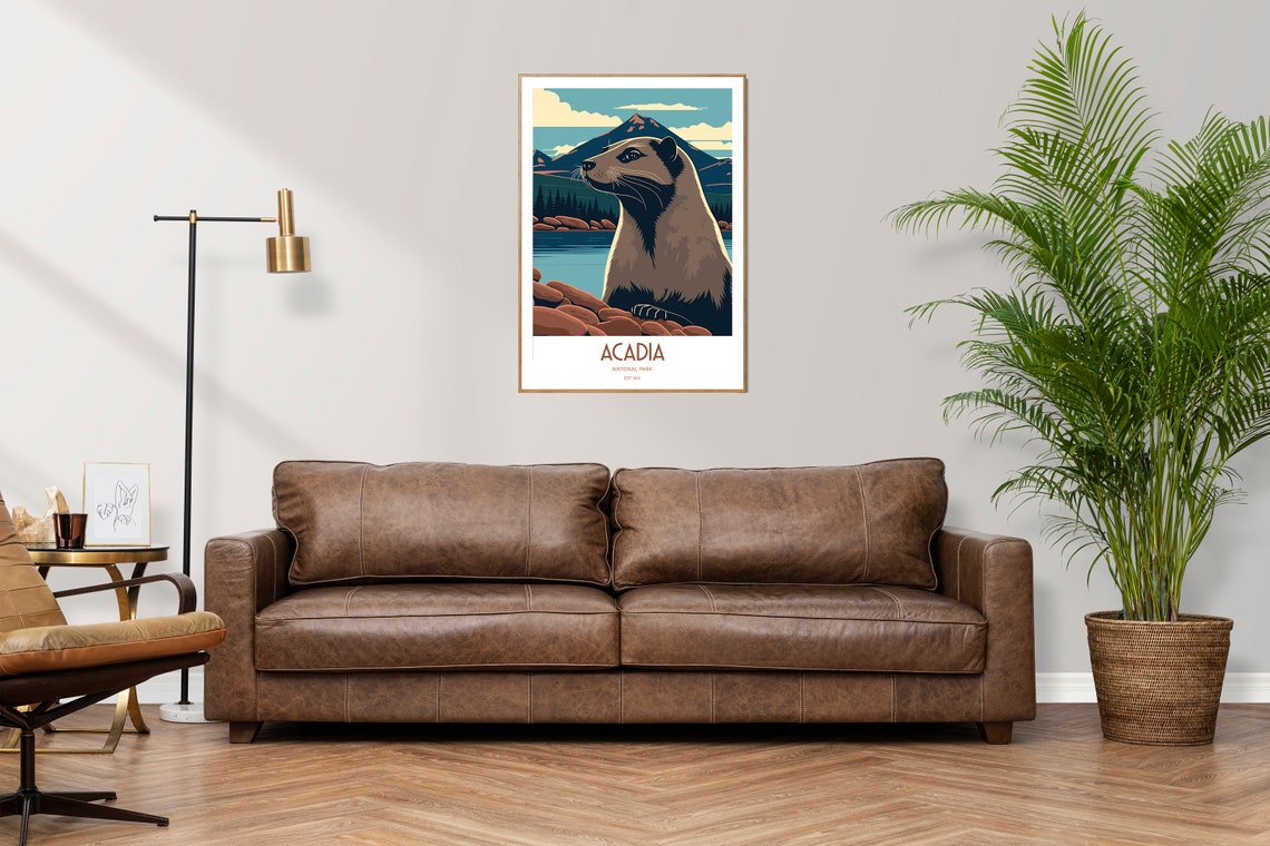 Acadia National Park Travel Print National Park Travel Art Acadia Travel Print Usa National Park Acadia Sea Travel Poster - Image 3