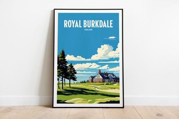 Royal Burkdale Golf Course Print Golf Poster Golf Art Golf Course Golf Gifts For Men Golf Course Map Golf Course Prints Golf