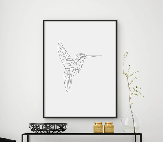 Bird Prints Geometric Bird Geometric Print Art Origami Bird Geometric Animal Bird Poster Geometric Wall Art Minimalist Animal