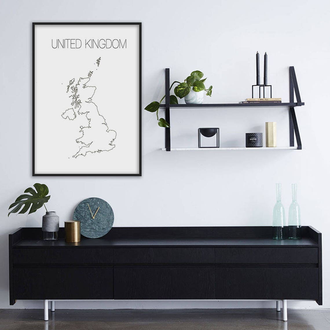 Sale United Kingdom Uk Map United Kingdom Map United Kingdom Print Uk United Kingdom Wall Art Uk Minimalist Art Scandinavian Style - Image 2