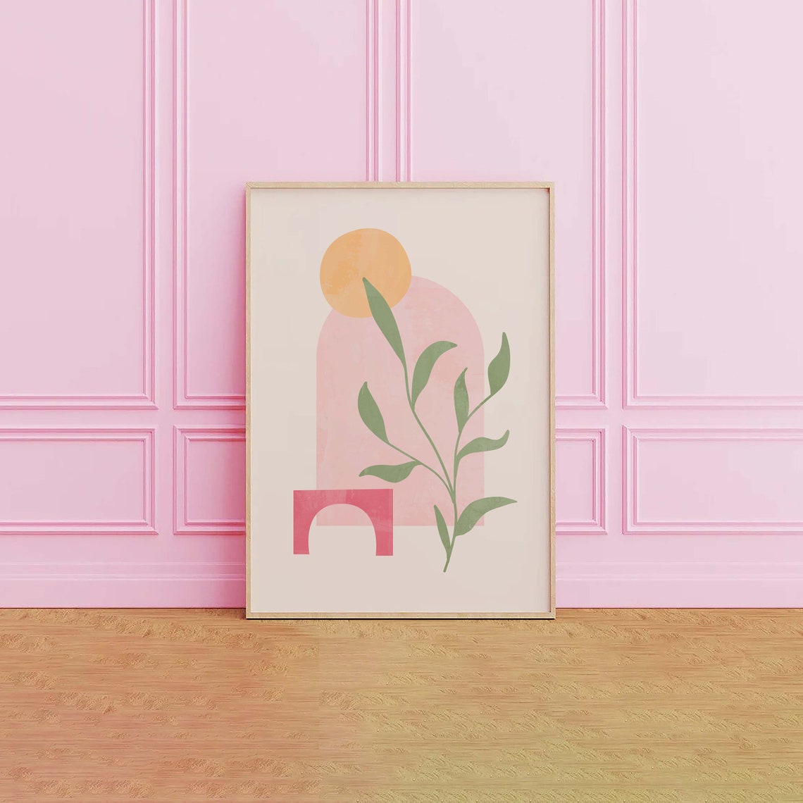 Boho Botanical Print Art Cute Botanical Wall Art Cute Trendy Wall Art - Image 2