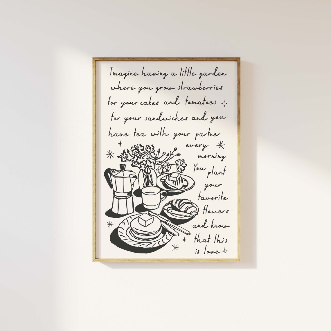 Handdrawn Quote Print Art Cute Illustrations Art Trendy Affirmation Wall Art Positivity Art - Image 2