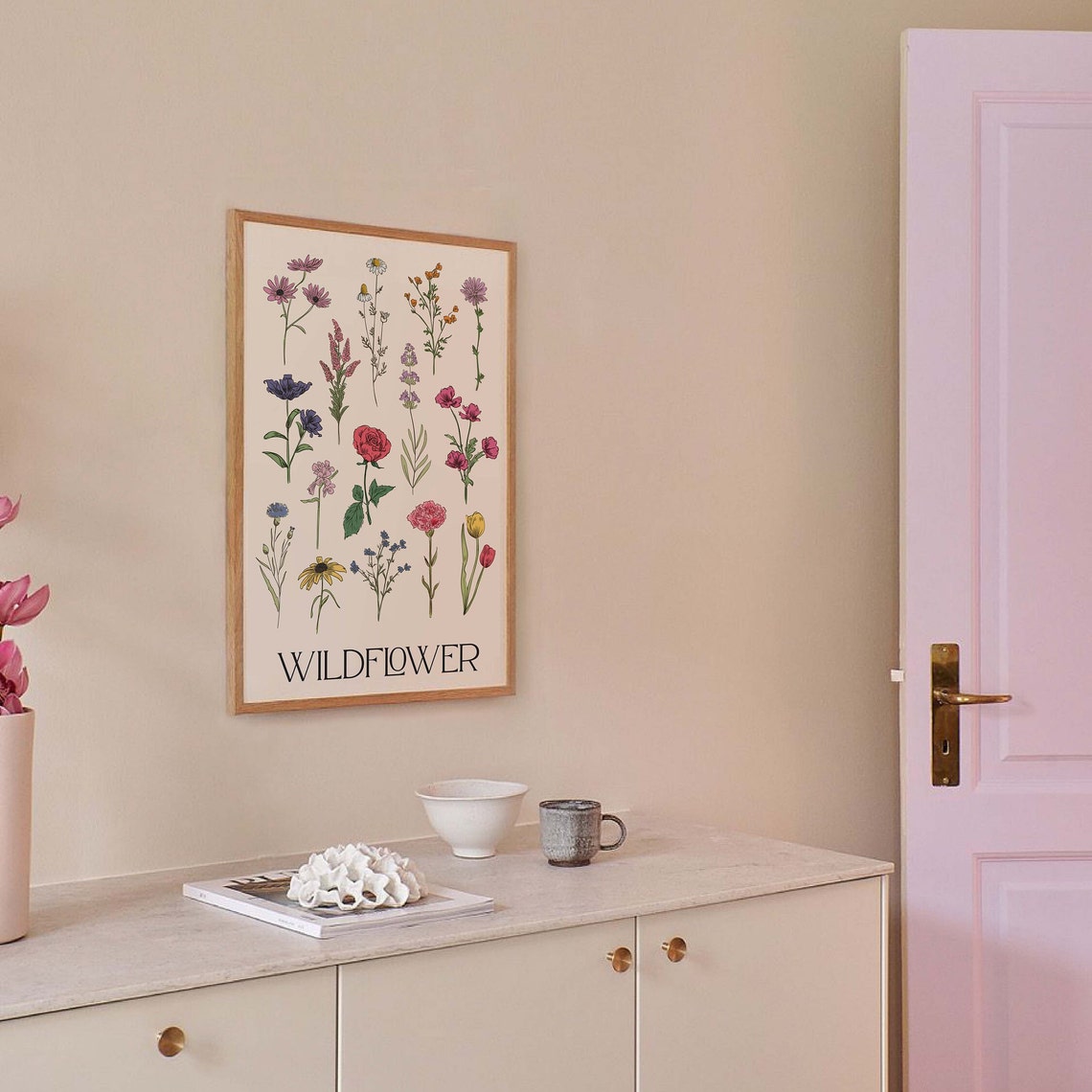 Wildflower Botanical Illustration Vintage Floral Chart Art Poster - Image 4