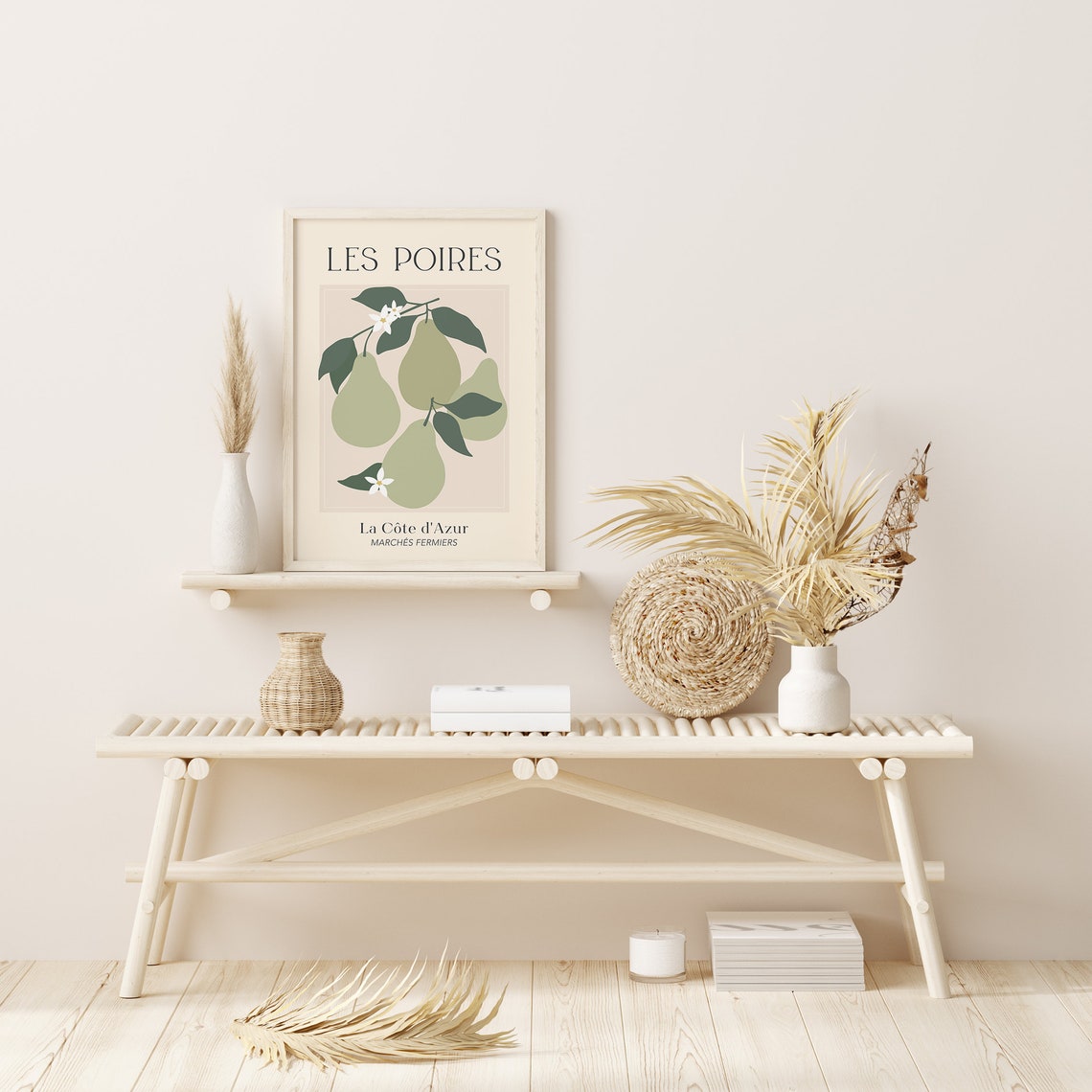 Pears Print Art Pears Fruit Market Botanical Wall Art Pears Kitchen Art Print Cute Trendy Wall Art - Image 3