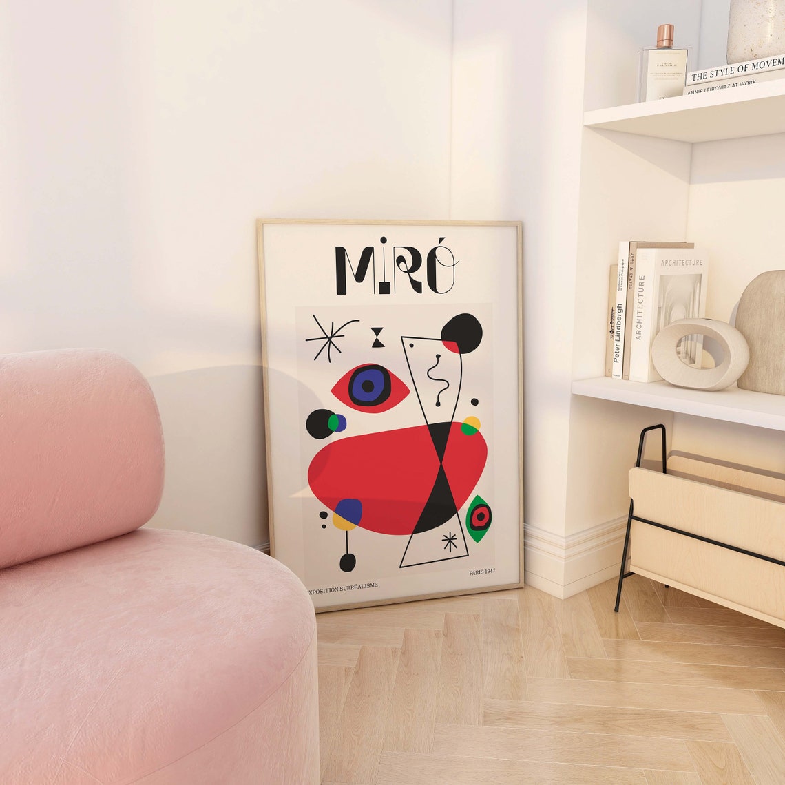 Joan Miro Exhibition Print Art Modern Art Surrealism Art Poster Cute Trendy Wall Art - Image 2