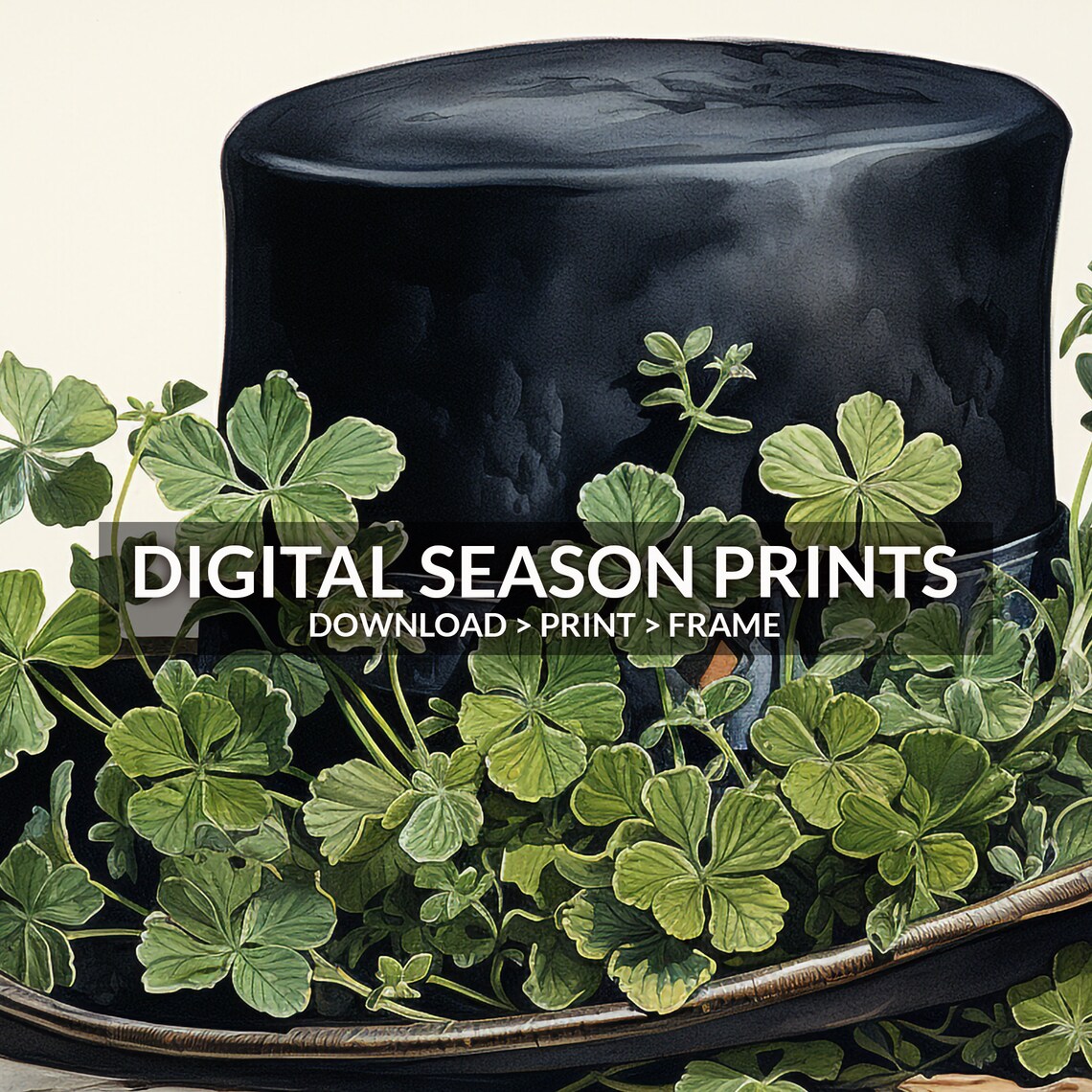 St Patrick's Day Rustic Clover Wall Art Art Print - Image 6