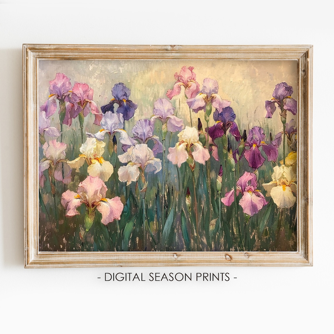 Iris Wildflowers Garden Wall Decor Art Print