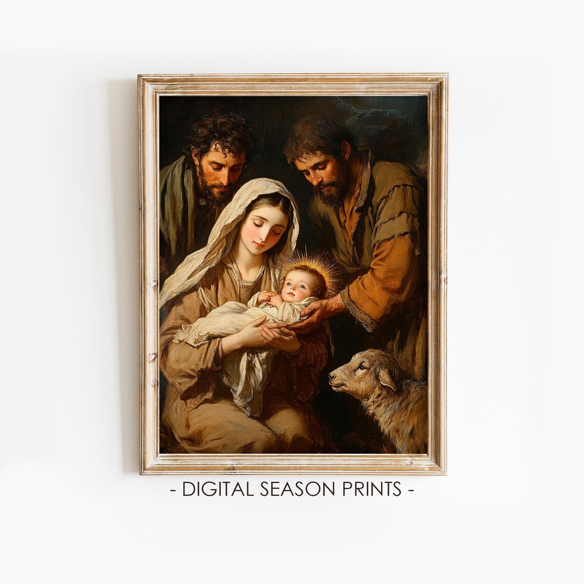 Holy Family With Baby Jesus Old Master Style Nativity Poster
