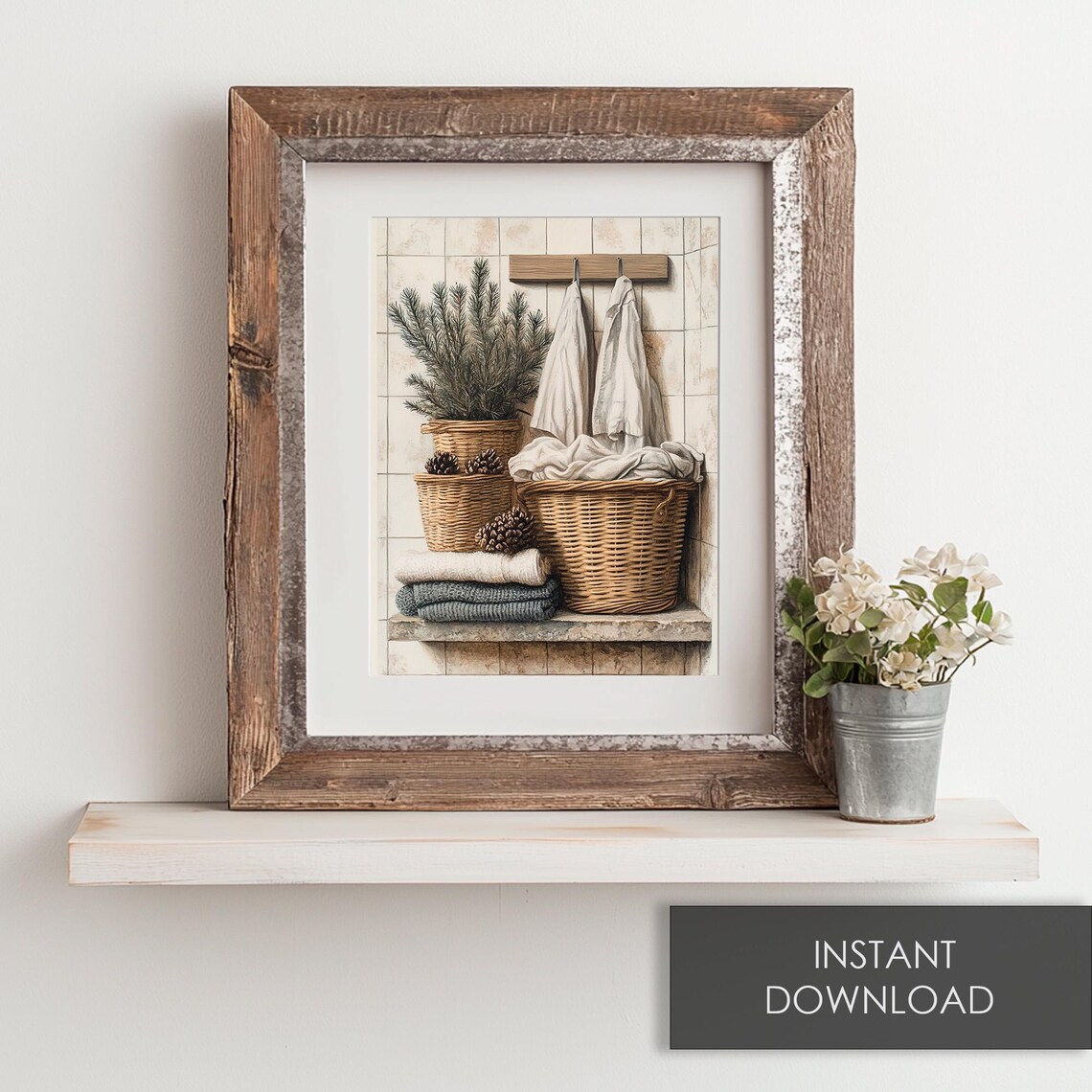 Laundry Room Decor Vintage Country Art Print - Image 6