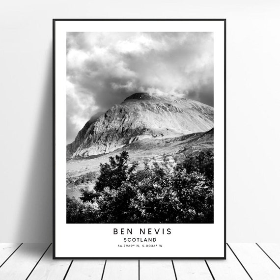 Ben Nevis Minimalist Travel Poster, Scotland