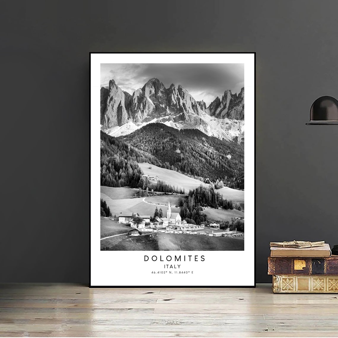 Dolomites Minimalist Travel Poster, Italy Wall Art - Image 2