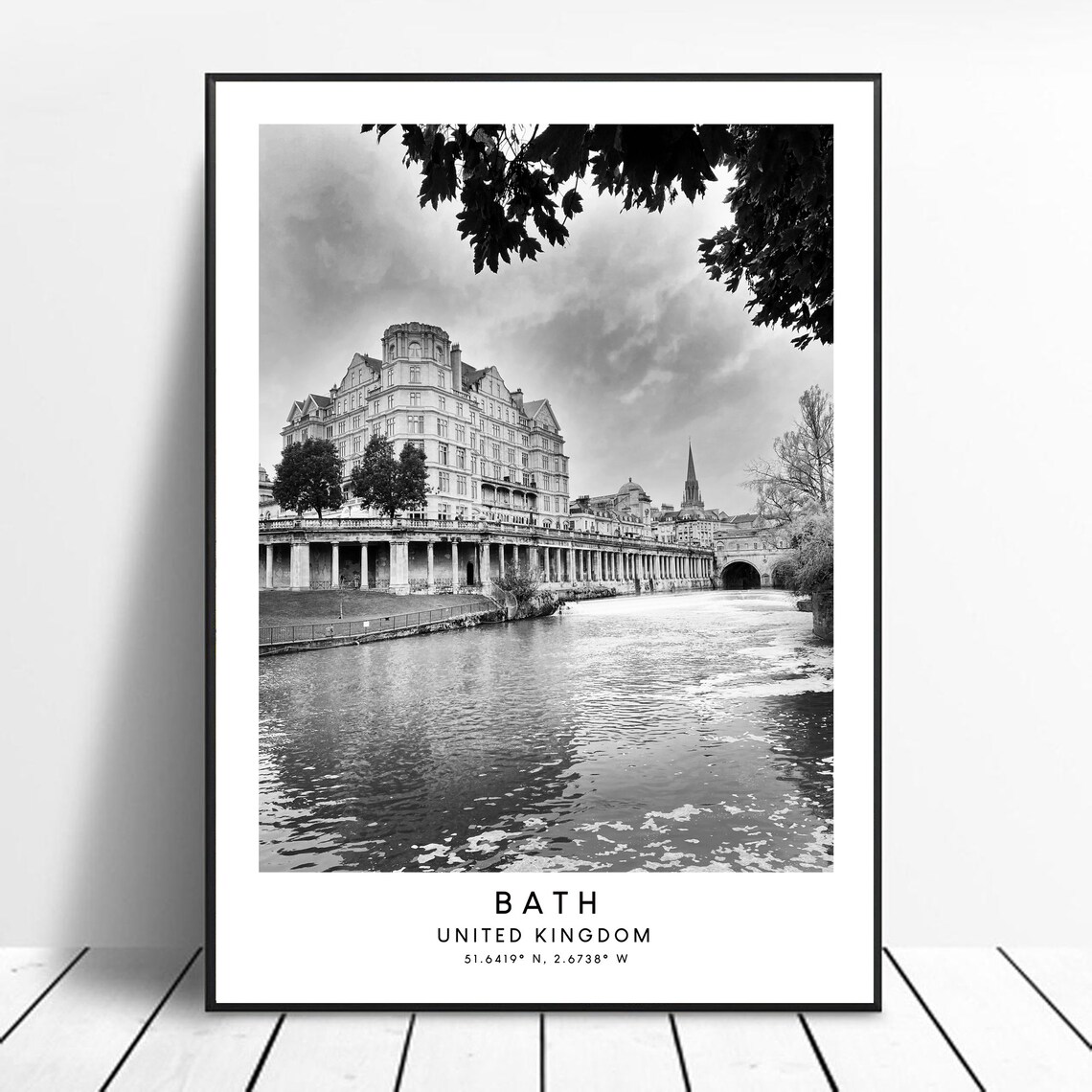 Bath United Kingdom, Minimalist Travel Poster