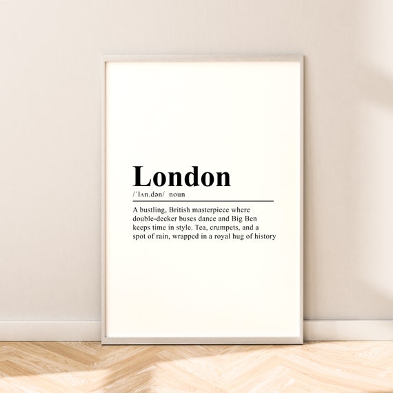 London Minimalist Travel Poster, Wall Art Print