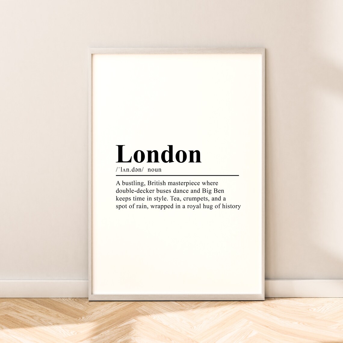 London Minimalist Travel Poster, Wall Art Print