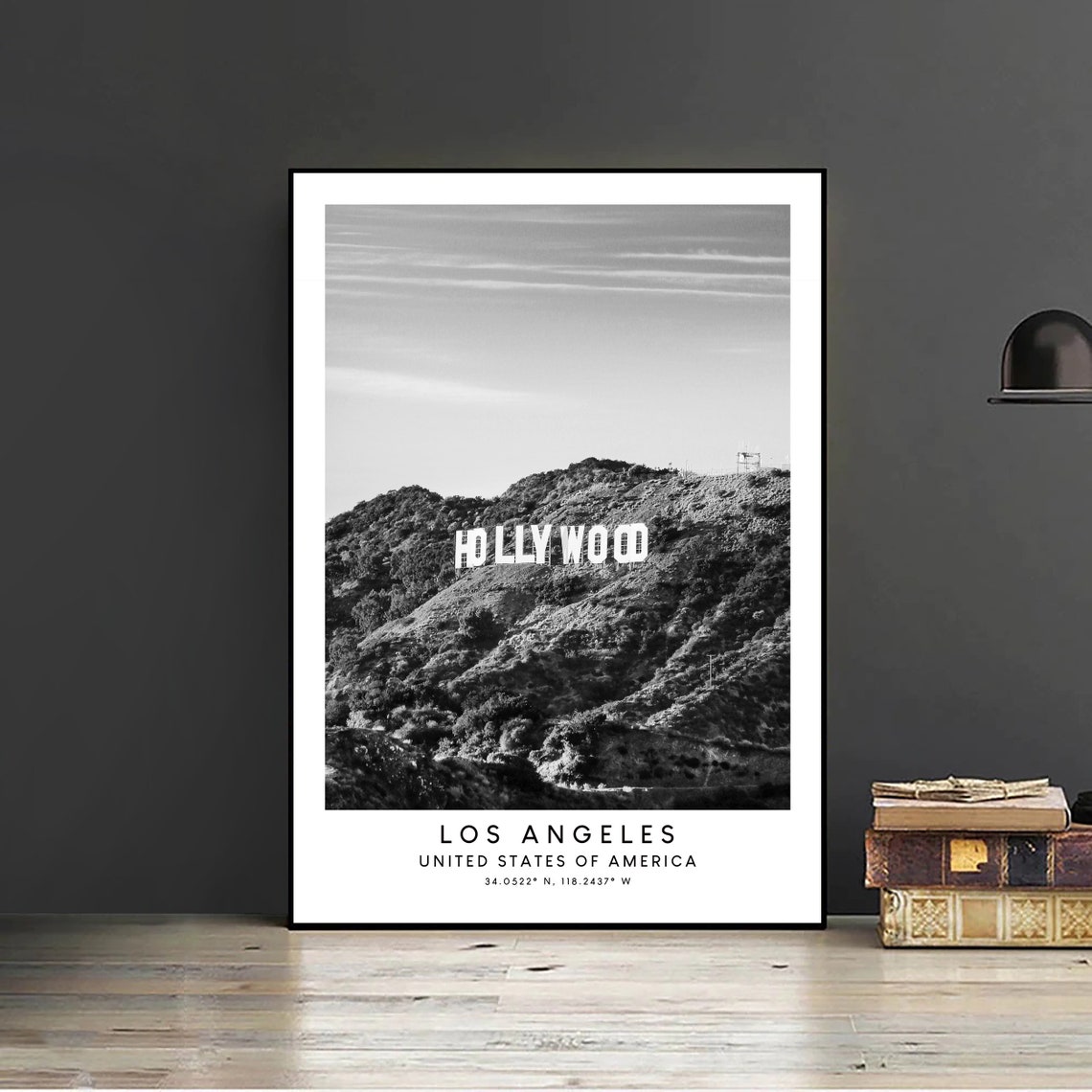 Los Angeles Travel Print Minimalist Los Angeles Wall Art Los Angeles Wall Print Los Angeles Poster Hollywood Sign Print Hollywood Sign Art - Image 2