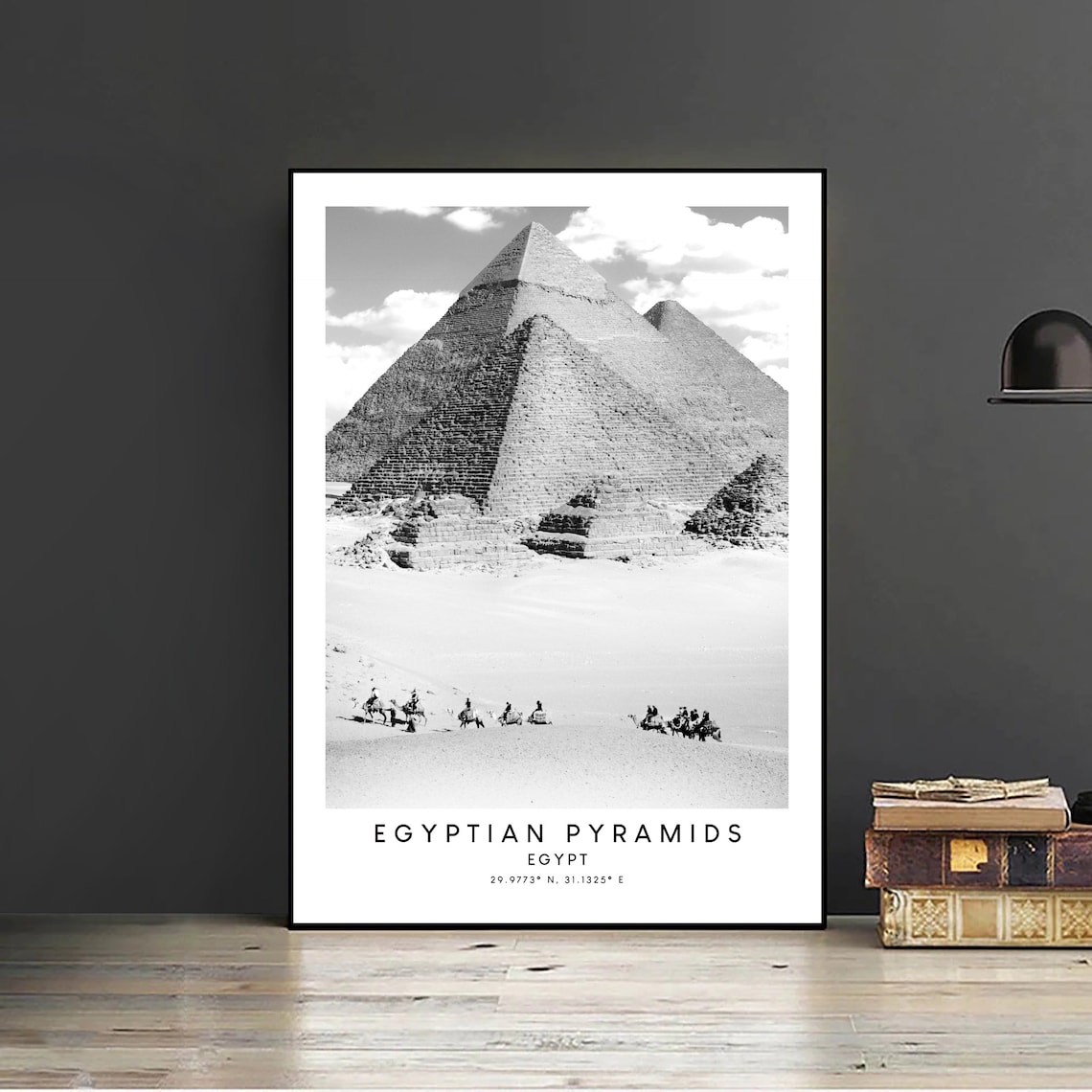 Egyptian Pyramids, Minimalist Giza Poster Print - Image 2