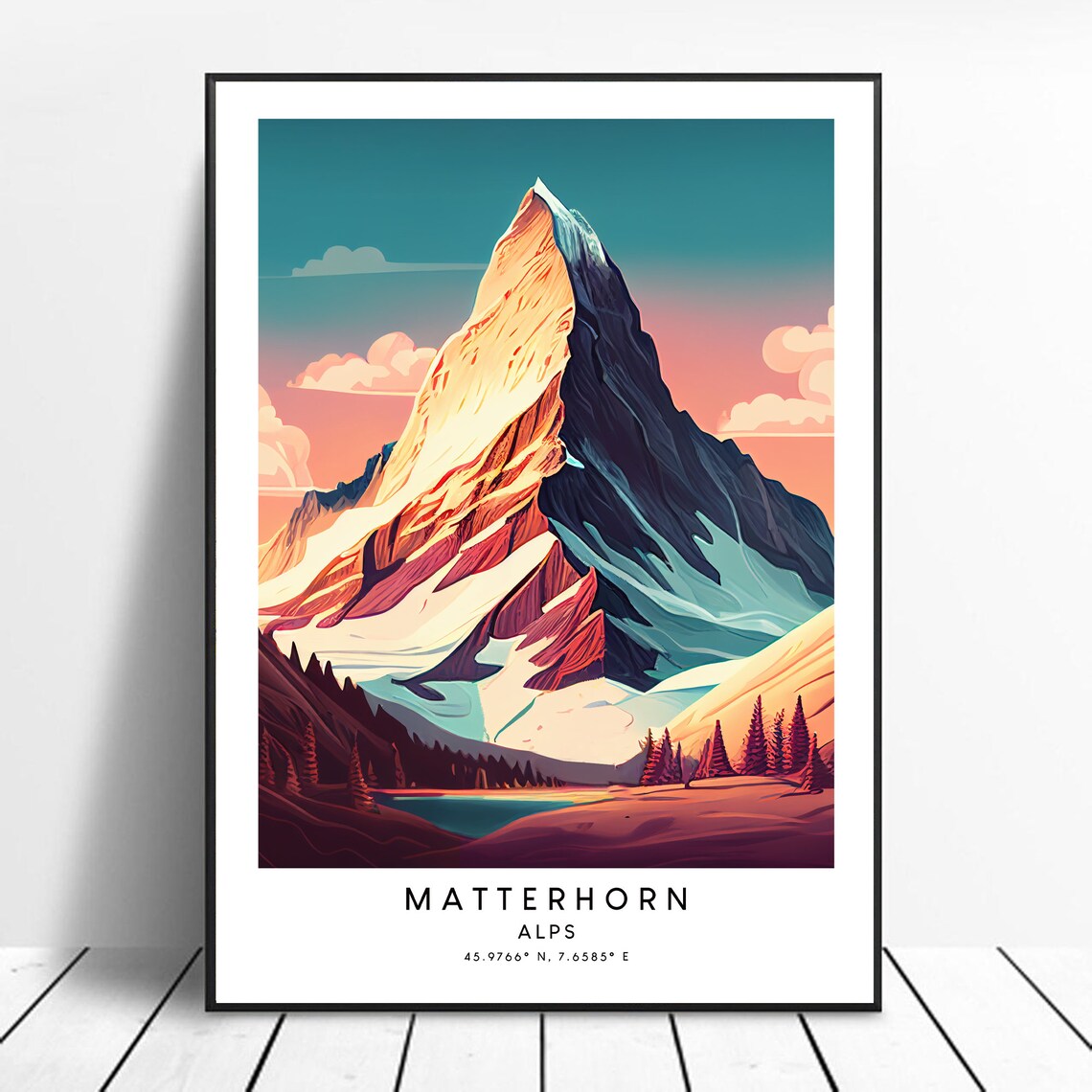 Matterhorn Mountain Minimalist Travel Poster