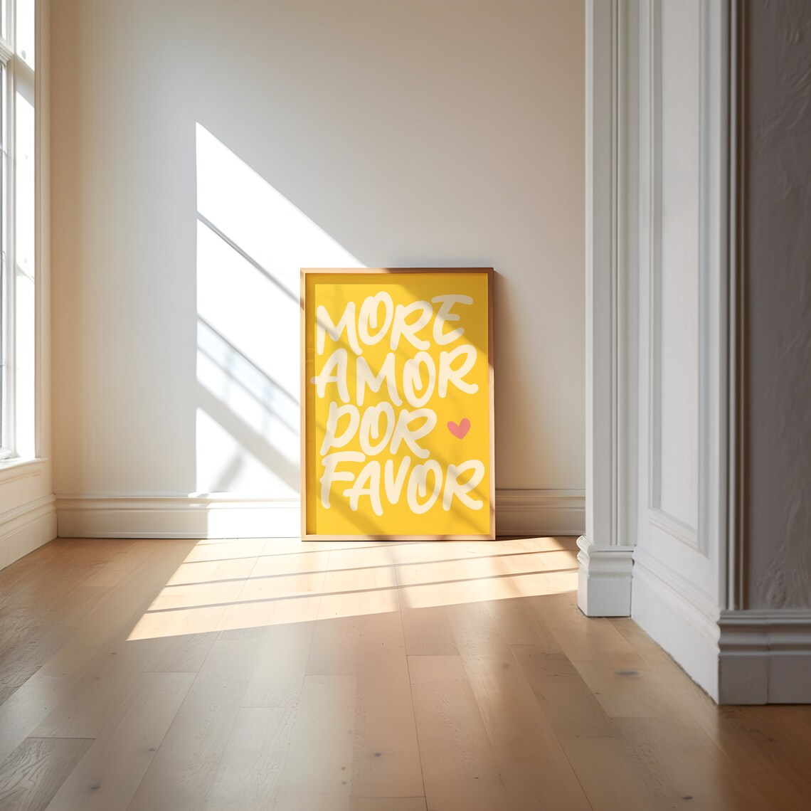 More Amor Por Favor Modern Eclectic Love Quote Poster - Image 2