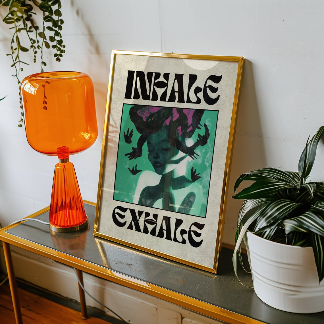 Inhale And Exhale Art Print, Yoga Meditation Affirmation - Image 3