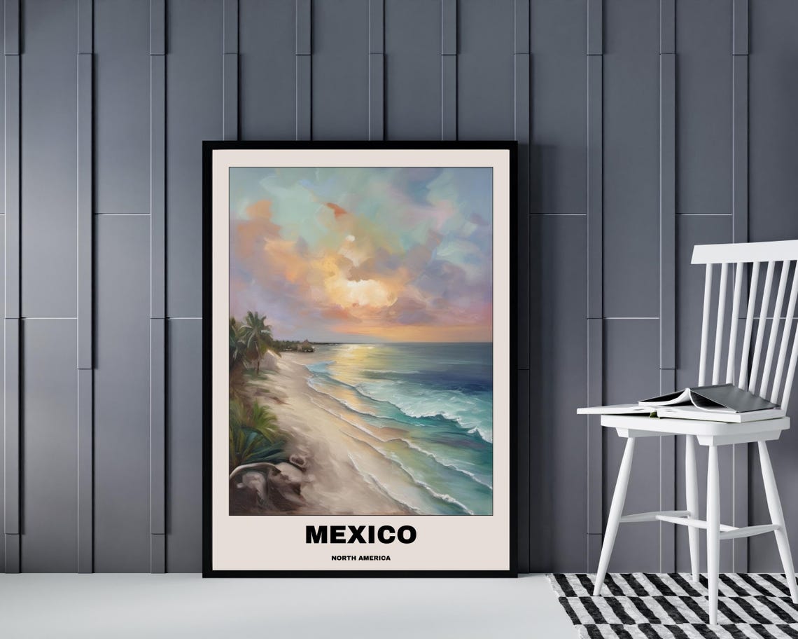 Mexico Beach Poster, Tropical Wall Art for Home - Image 3