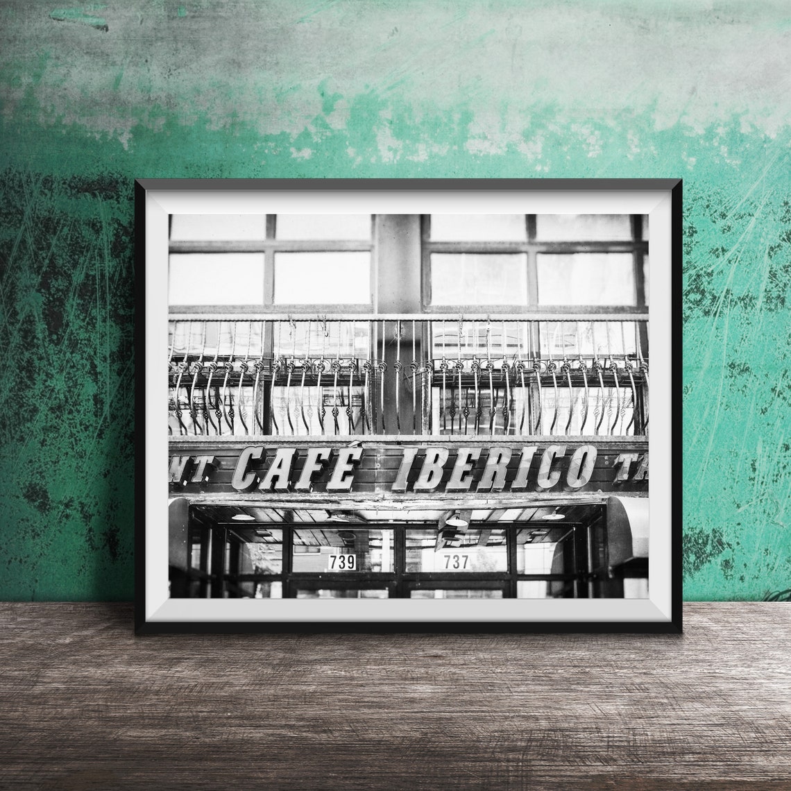 Cafe Iberico Spanish Restaurant Neon Sign Entryway Photo Poster - Image 2