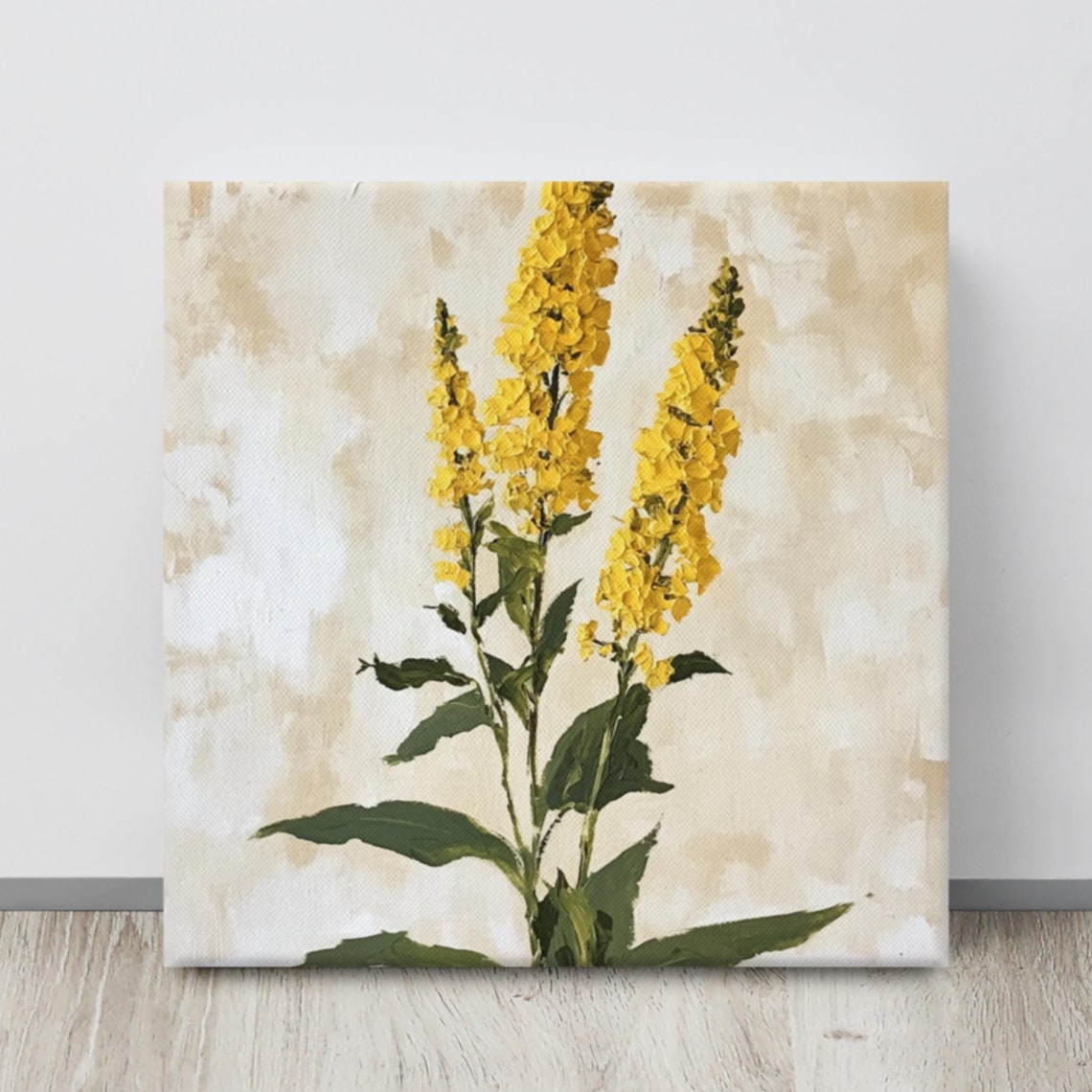 Golden Rod Print Plant Painting Print Wall Art Golden Rod Plant Art Solidago Plant Painting Print Nature Wall Art