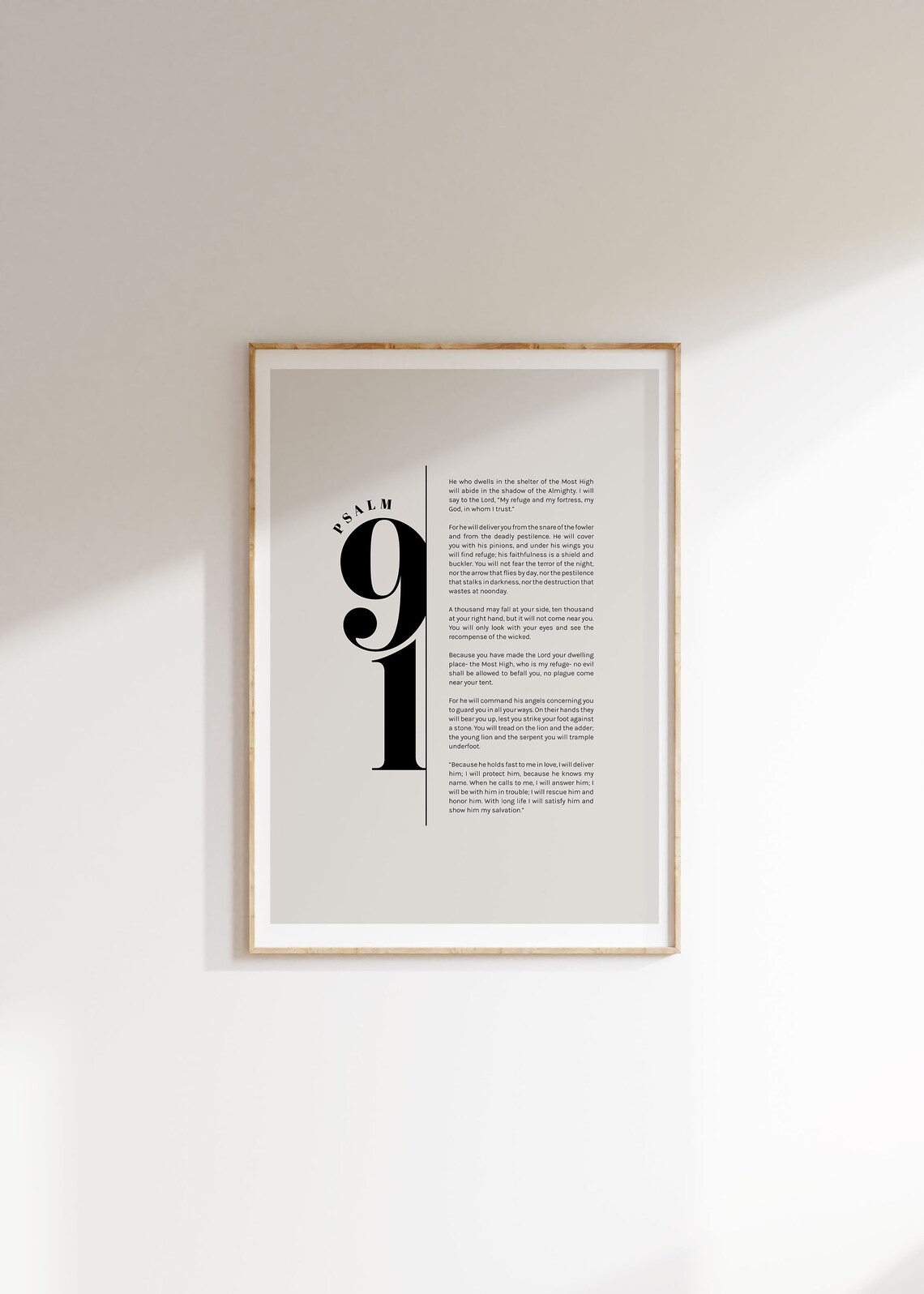 Psalm 91 Scripture Art Print, Contemporary Christian - Image 4