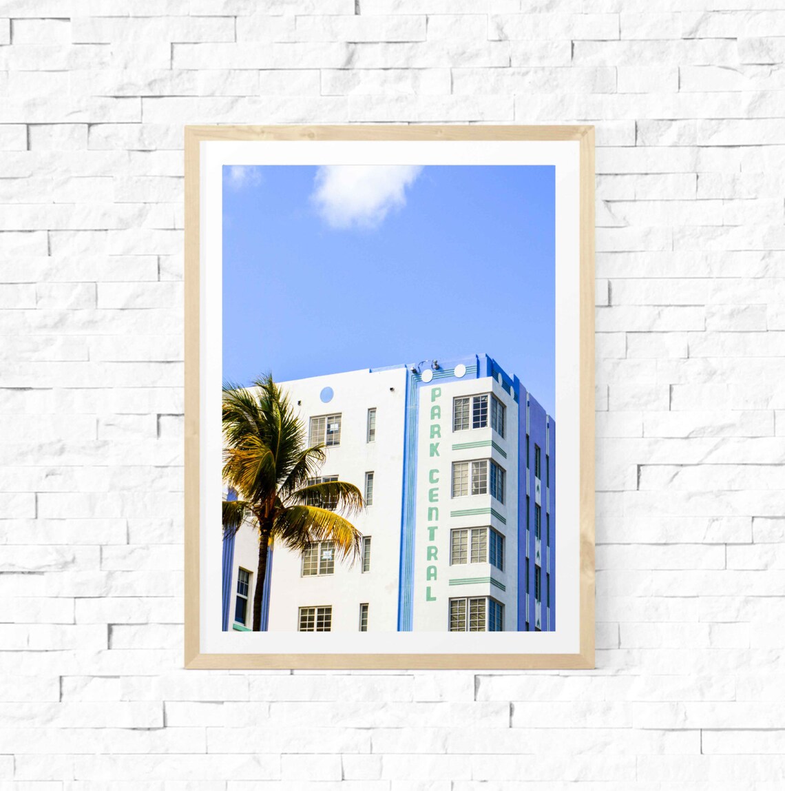 South Beach Miami Retro Art Deco Photo Art Print